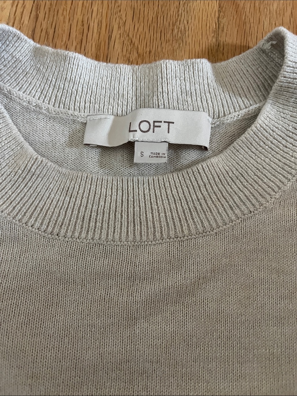 LOFT Ribbed Crewneck Sweater
